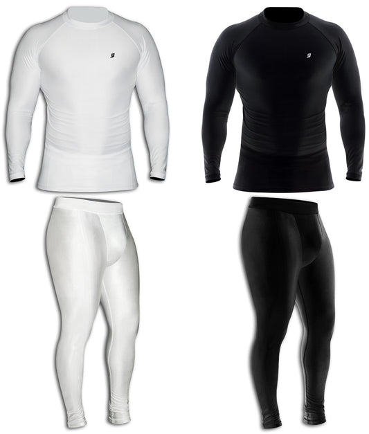 Men's Black Short Sleeve Compression Shirt - Lightweight Lycra Performance