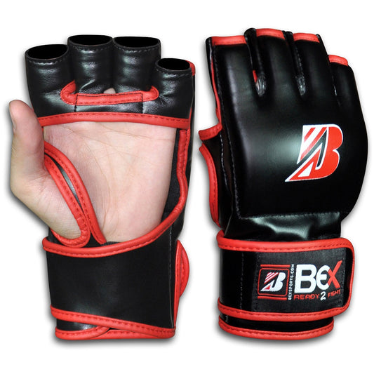 Elite Red MMA Fingerless Gloves: Premium Quality, Pro-Grade Gear Fighters and Athletes