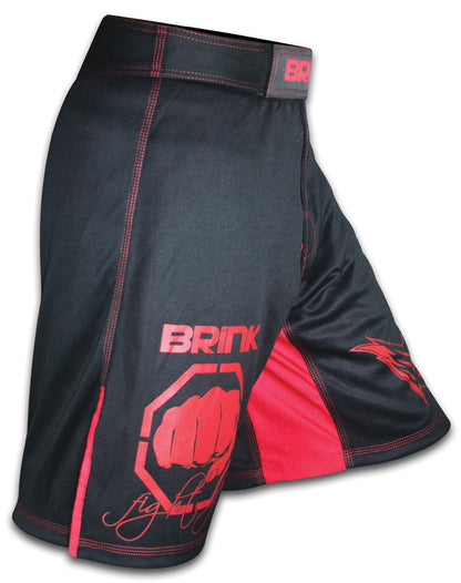 Premium Men's MMA - Grappling Shorts - Black,Red - High-Quality Gym / CrossFit / Workout Gear