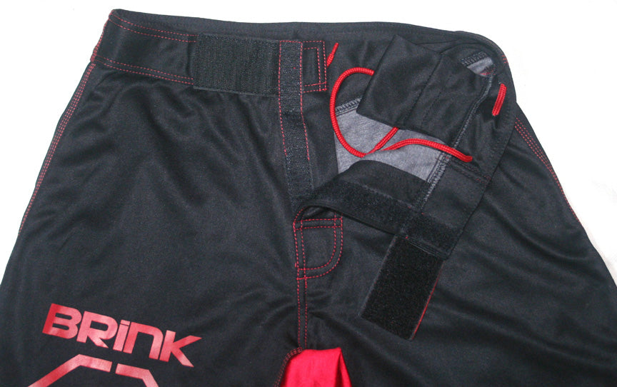 Premium Men's MMA - Grappling Shorts - Black,Red - High-Quality Gym / CrossFit / Workout Gear