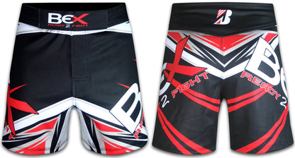 Premium Men's MMA - Grappling Shorts - Black,Red,White - High-Quality Gym / CrossFit / Workout Gear