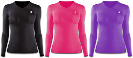 SculptFit Elegance: Women's Long Sleeve Compression Top for Power and Style