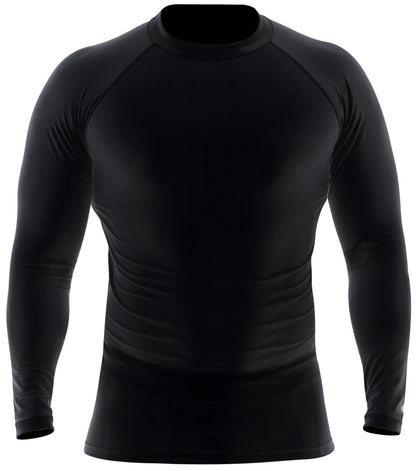 Men's Black Short Sleeve Compression Shirt - Lightweight Lycra Performance