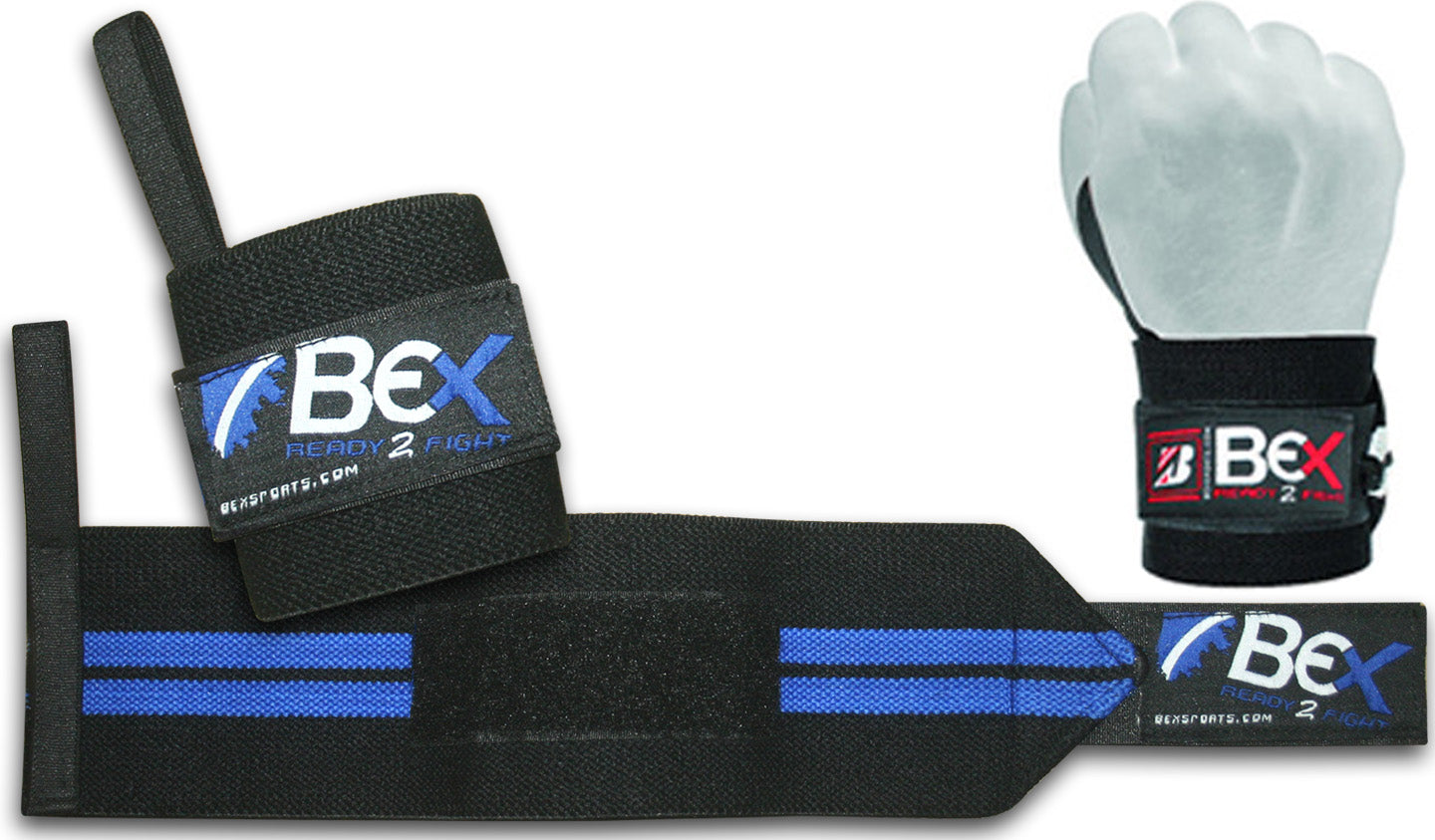 BEX Premium Quality Wrist Wraps Straps with Thumb Hook for Enhanced Stability