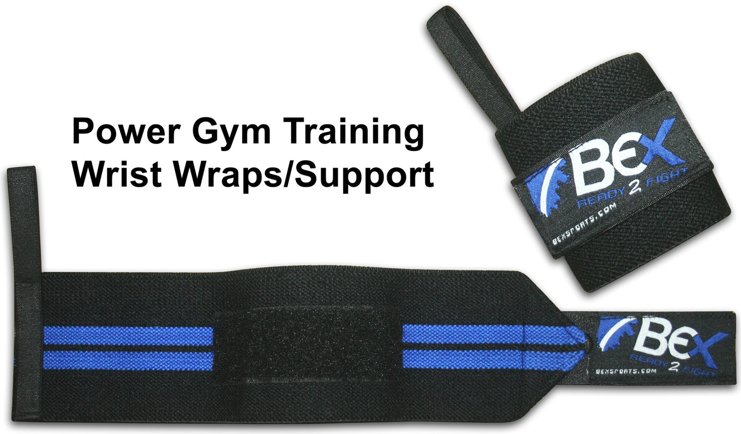 BEX Premium Quality Wrist Wraps Straps with Thumb Hook for Enhanced Stability