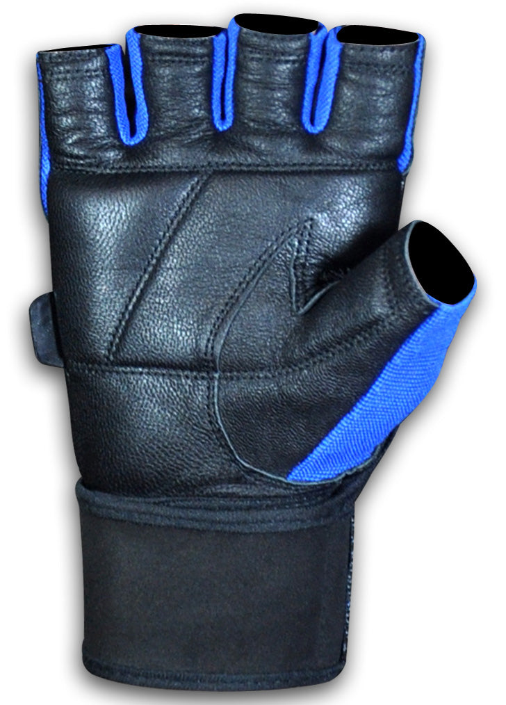 Blue Fury: MMA Training Gloves in Striking Blue and Black for Dynamic Performance