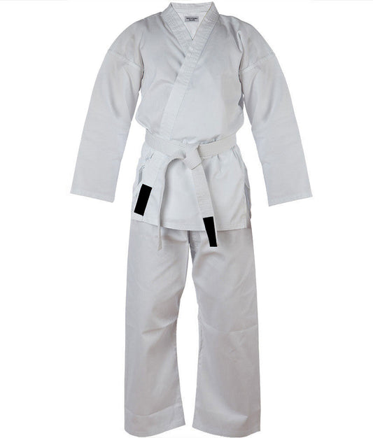 Kids Karate Gi White Poly / Cotton Kimono Lightweight Karate Suit / Uniform Belt